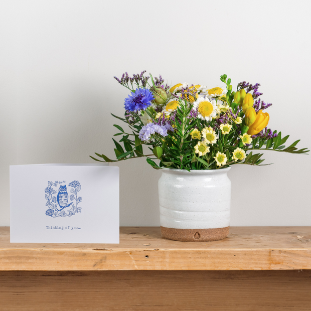 'Thinking of You' Posy with Ceramic Vase