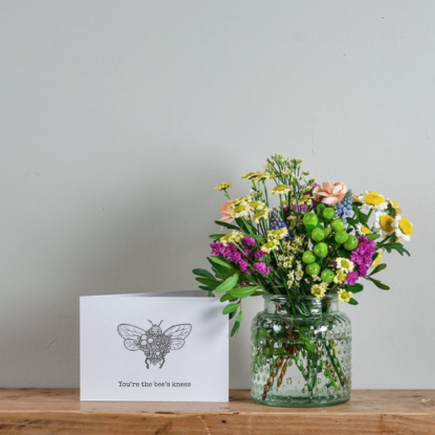 'You're the Bee's Knees' Posy and Card Gift