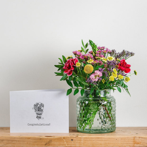 'Congratulations' Posy and Card Gift