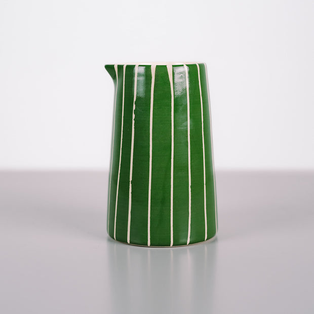 Christmas Posy and Striped Ceramic Vase