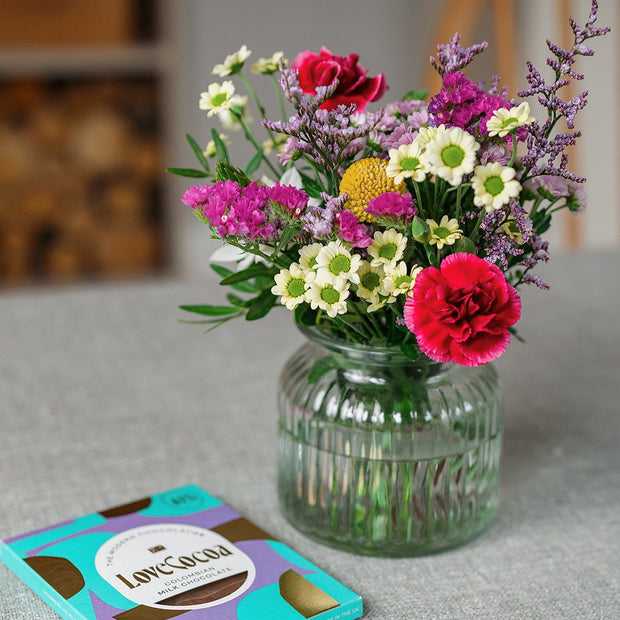 'Thank You' Posy with Chocolate and Card Gift