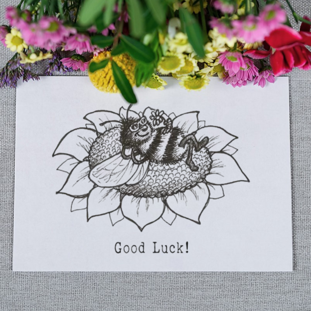 'Good Luck' Posy and Card Gift