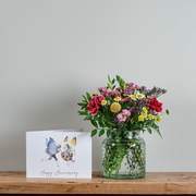 'Happy Anniversary' Posy and Card Gift