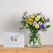 'Happy Anniversary' Posy and Card Gift