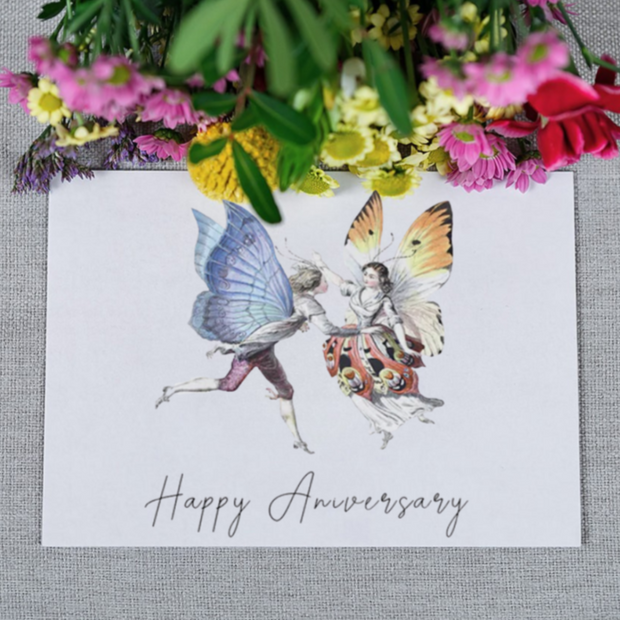 'Happy Anniversary' Posy and Card Gift