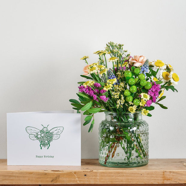 'Happy Birthday' Posy and Birthday Card Gift
