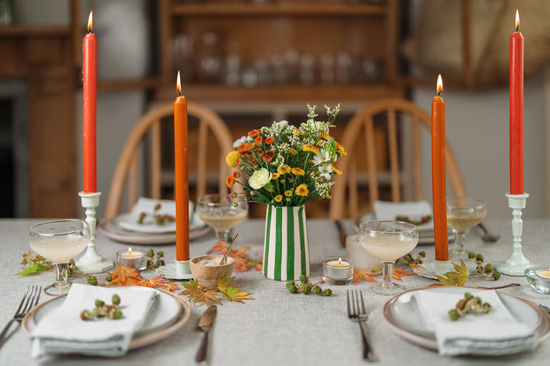 Autumn Posy with Striped Ceramic vase