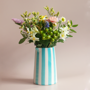 Blue Striped Candy vase