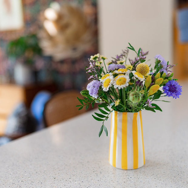 Summer Posy with Candy Stripe Jug